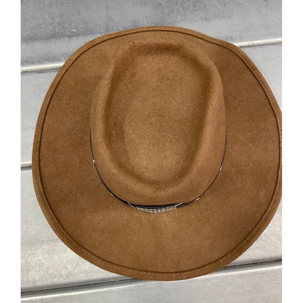 VTG Dorfman Pacific Outback Cowboy Hat Mens S/M Brown Wool‎ Western Riding